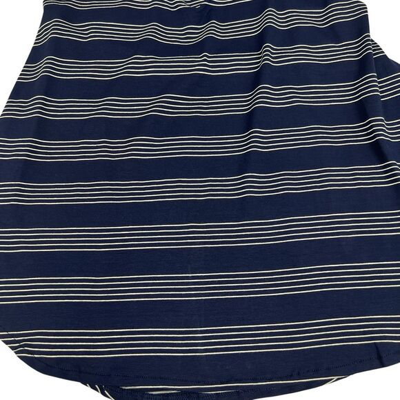 Beach Bunny Gia Navy White Striped Racerback Tank Dress Swim Cover Up Medium - Picture 7 of 11
